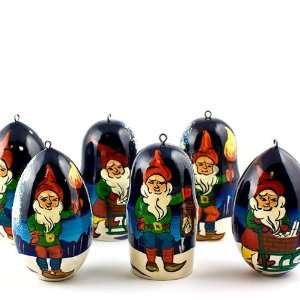  6 Gnomes Tree Ornaments, Christmas Tree Ornaments