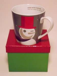 2011 STARBUCKS Snowman 18oz/ 532ml Silver Cup Mug Holiday Christmas 