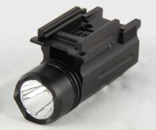   Led Pistol/Gun Flashlight Light w/ QD Weaver/Picatinny Mount Base Rail