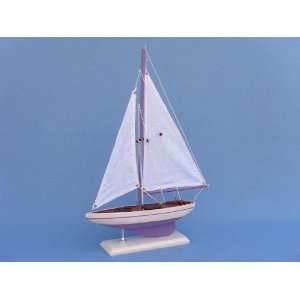  17 Model Sailboat   Already Built Not a Kit   Wooden Sail Boat 