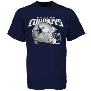   Men`s Dallas Cowboys Navy Blue Big Helmet T shirt