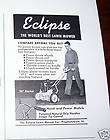 1947 antique eclipse rocket 20 push lawn mower ad returns