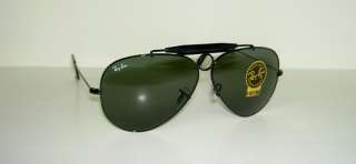 New RAY BAN Sunglasses Black AVIATOR SHOOTER RB 3138 002 G 15 Glass 