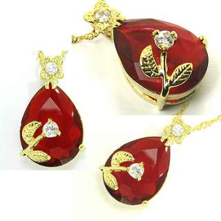 jewelry type 100 % brand new material 18k gold plated stone color red 