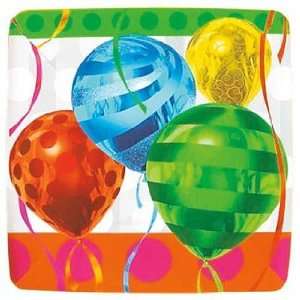  Balloon Brights 7 Square Paper Plates (39 856) 8/Pack 