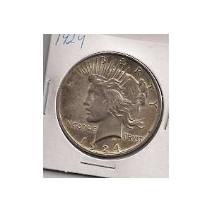  1924 PEACE DOLLAR HIGH GRADE NICELY TONED: Everything Else