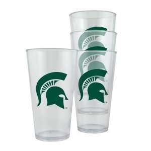  Michigan State Spartans Plastic Pint Glass Set