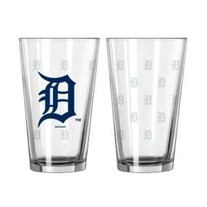    Detroit Tigers Stain Etch Pint Glass Set (2)