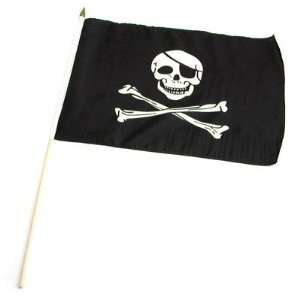  Pirate (Jolly Roger) Flag 12x18 inch stick flag: Patio 