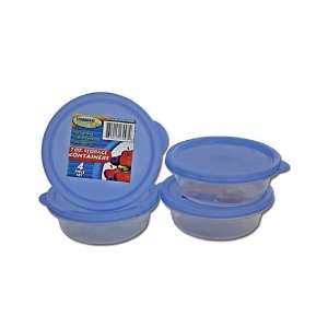  96 Packs of Set of four round plastic containers 