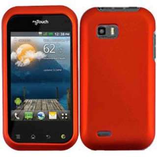   LG Mytouch Q Slide C800 Orange Rubberized Hard Case Phone Cover  