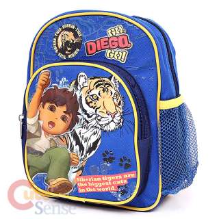 Go Diego Go w/ Tiger School Backpack , Toddler Small Bag 10 