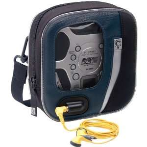  Blue/Black Nylon Portable CD Player Case