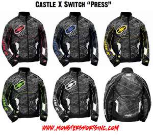 Castle X Switch 12 SE Mens Press Snowmobile Jacket Red,Blue,Green 
