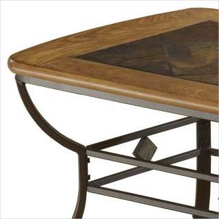 Hillsdale Lakeview Rectangle Slate Top Brown & Medium Oak Coffee Table