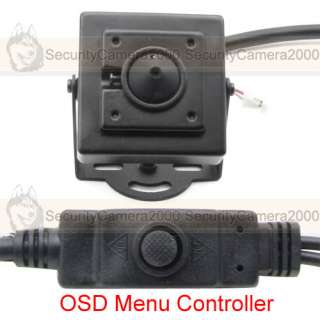 600TVL HD SONY CCD Mini Camera 3.7mm Pinhole Lens OSD Control Cable