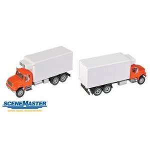   Truck   Assembled    Dual Axle Refrigerated Van (orange cab, white