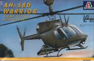 AH 58D Warrior Attack Helicopter   Italeri Model   Scale 172   NEW 