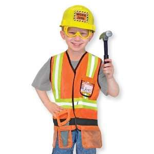  Construction Worker Role Play Costume Set: Toys & Games
