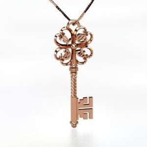  Key to Love, 14K Rose Gold Necklace Jewelry