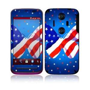Sharp Aquos IS12SH Decal Skin Sticker   Patriotic Butterfly