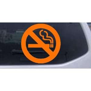  No Smoking Car Window Wall Laptop Decal Sticker    Orange 
