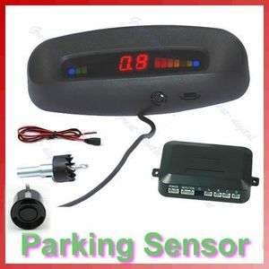 Car Parking Reverse Backup LED Radar System 4 Sensors Y  