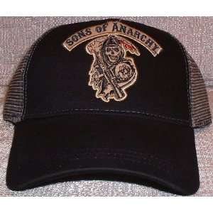  SONS OF ANARCHY SOA Grim Reaper Embroidered Mesh Baseball 