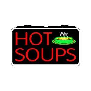  Hot Soups Backlit Sign 13 x 24