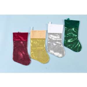 16 Glittered Christmas Stockings Case Pack 72:  Home 