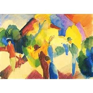  Strollers In Park, 1913 By August Macke Highest Quality 