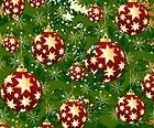 Magnet Image of Christmas Red Decorations With Gold Stars on Tree