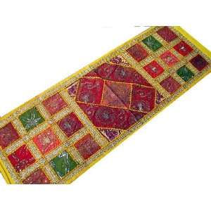   Sari Designer Pattern Table Runner Wall Tapestry