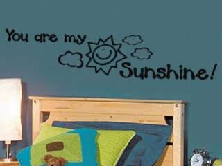 You are my sunshine Vinyl Wall Lettering Word Sticky  
