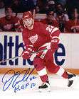   Red Wings Dino Ciccarelli Autographed hockey stick Player Card  