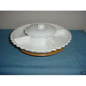  USA Pottery Lazy Susan with Turntable 