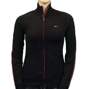 Nike Womens Pacer Dri Fit Track Jacket Black Pink  Sports 