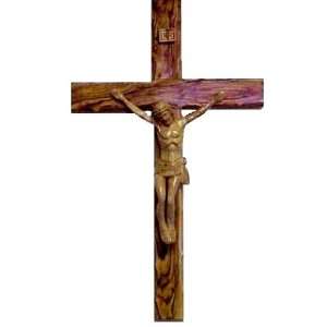  Olive Wood Crucifix   Hand Carved Body of Christ, 30cm 